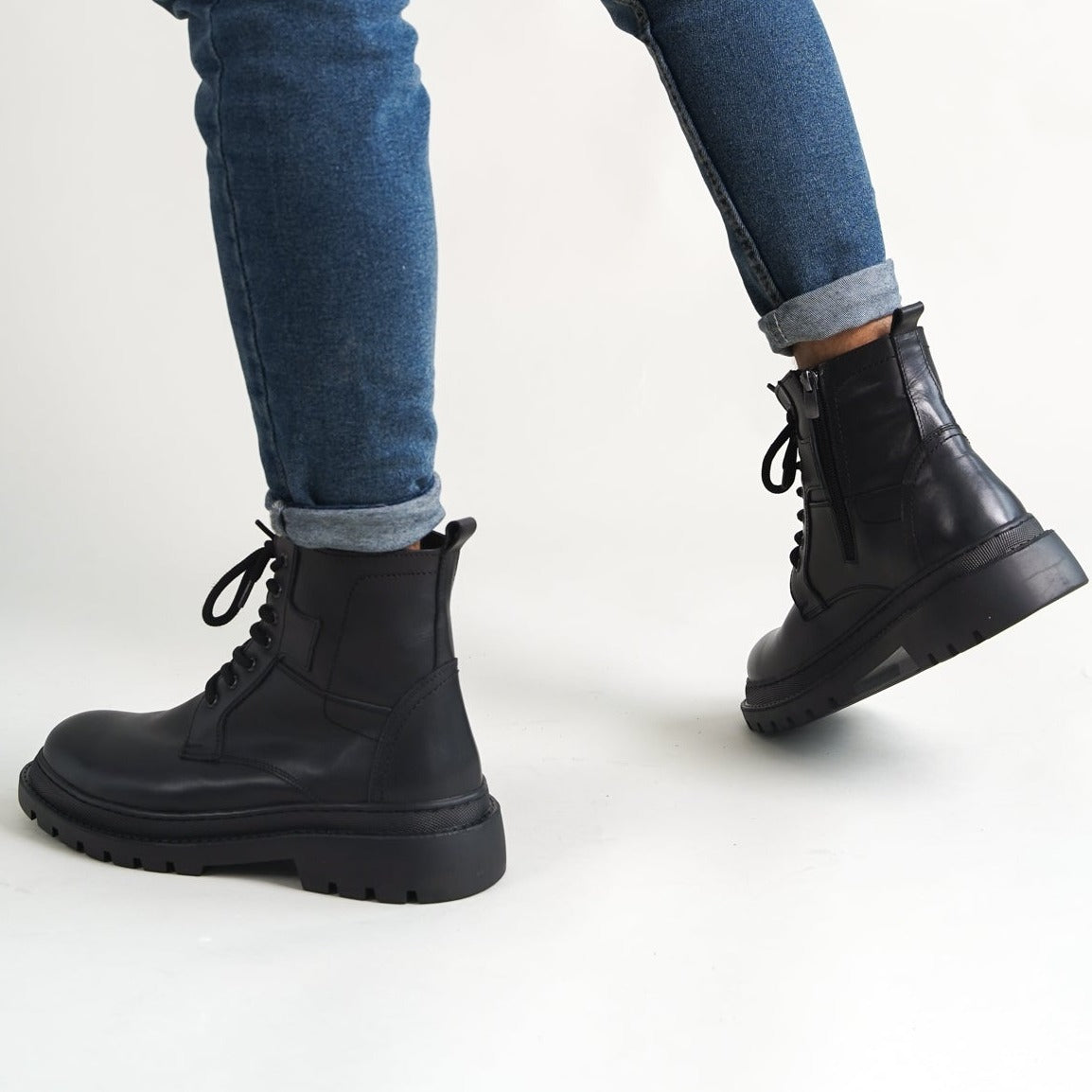 Boots Black Stilo by Oscar&Djayds(Naturel Real leather)