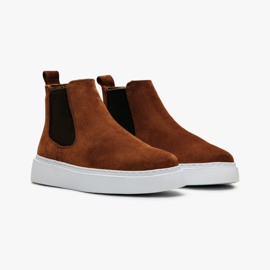 O&D New-Gen Chelsea Boots Tan Suede(Naturel Leather)