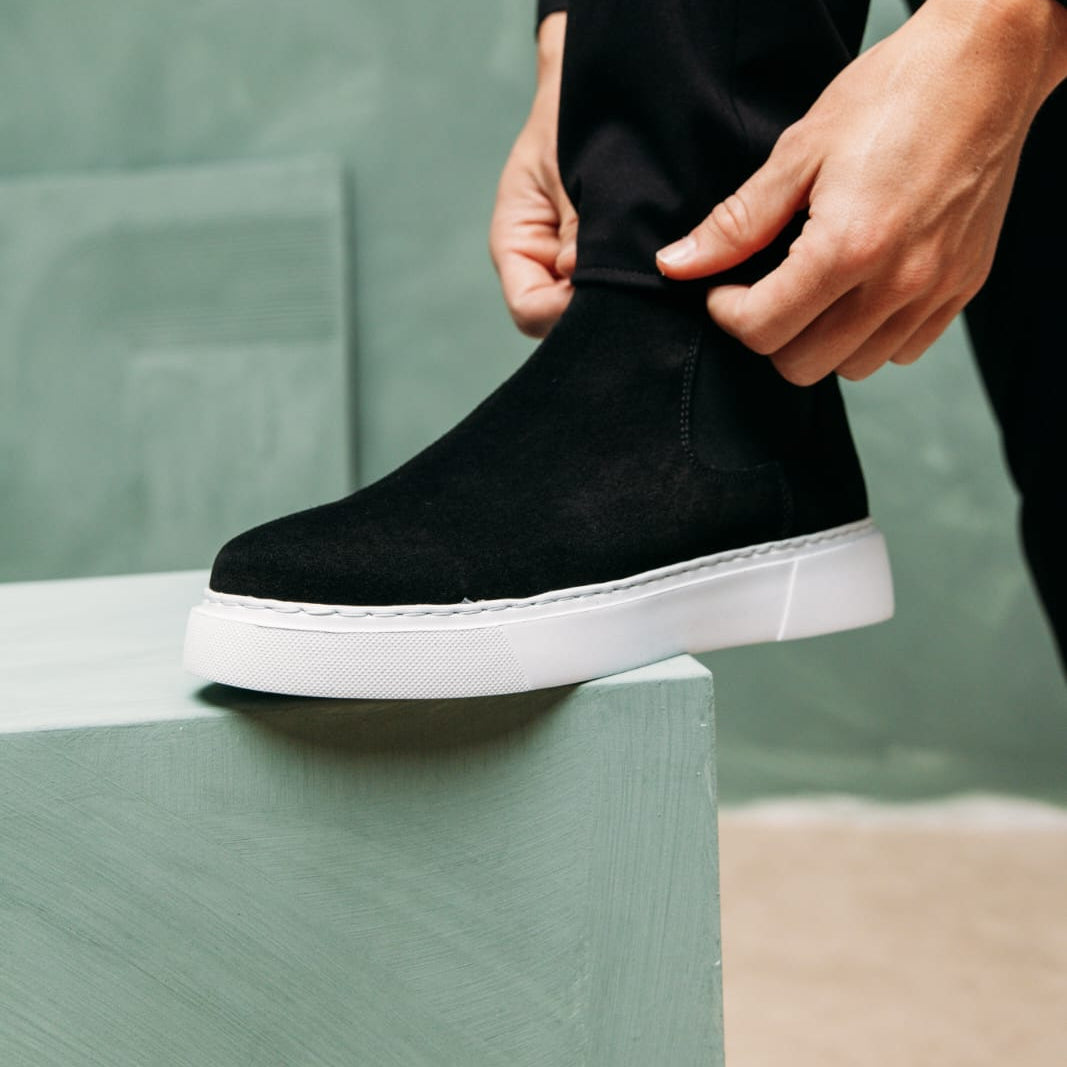 Chelsea Boots Black Suede(Naturel Real Leather) New-Gen Oscar&Djayd's
