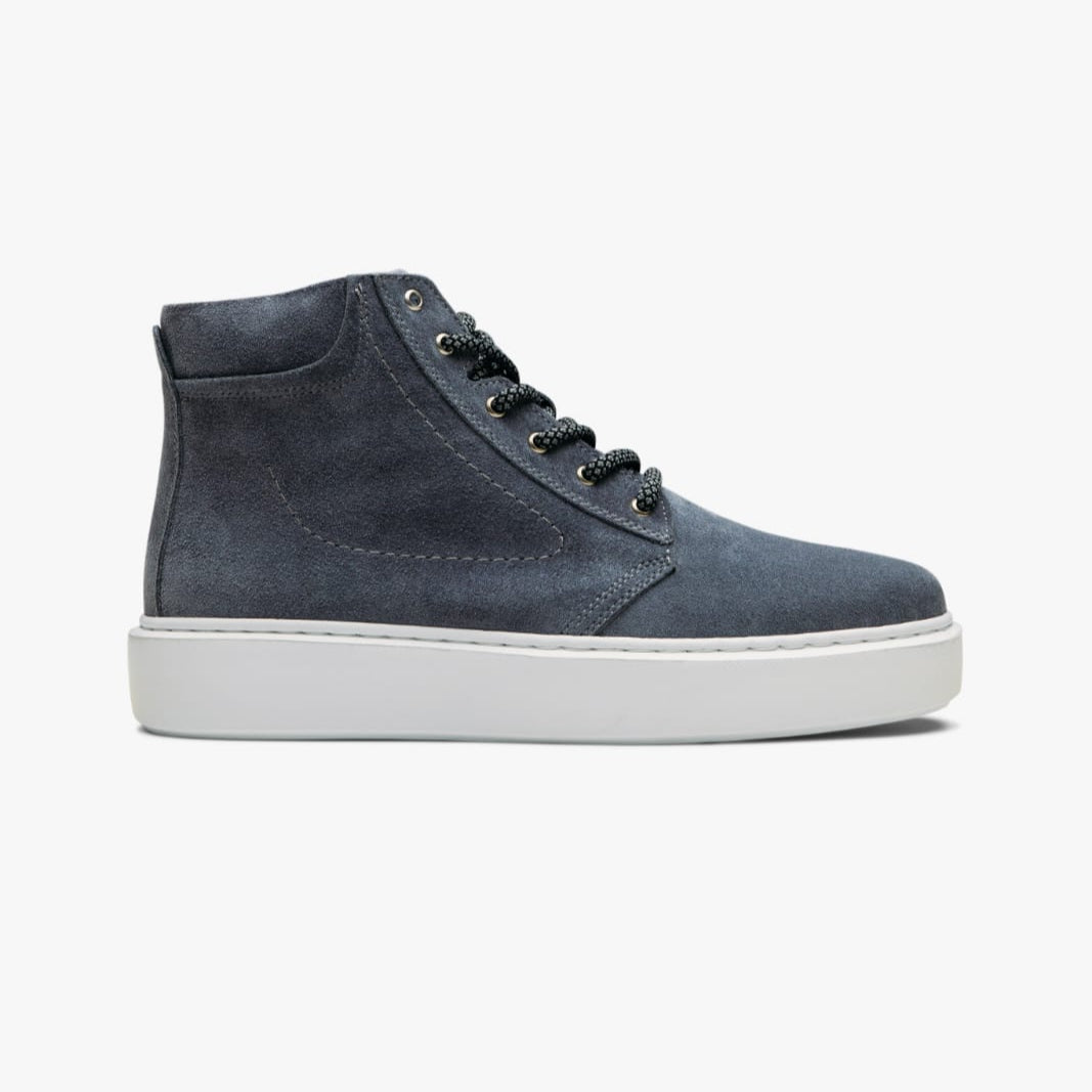 Sneaker High-Top Zip Dark Anthracite Suede(Naturel Real Leather) Oscar&Djayd's