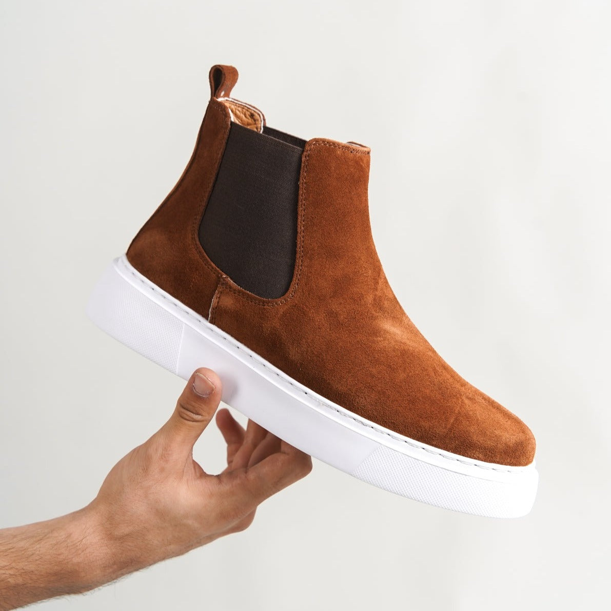 O&D New-Gen Chelsea Boots Tan Suede(Naturel Leather)