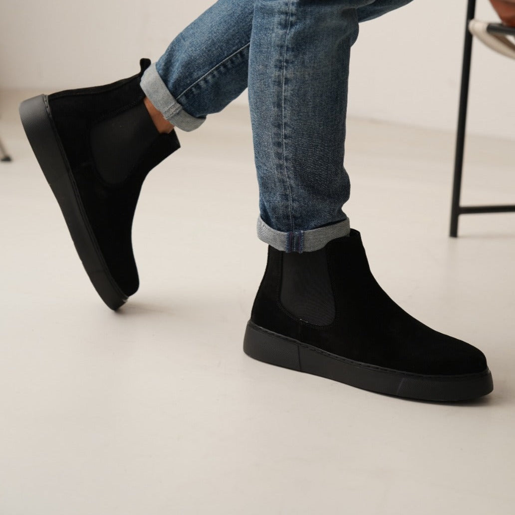 Chelsea Boots AllBlack Suede