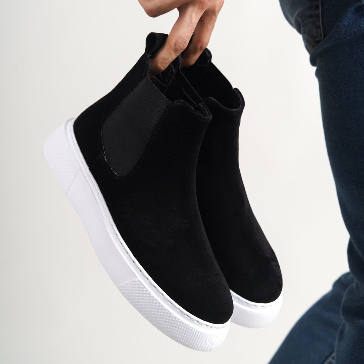 Chelsea Boots Black Suede(Naturel Real Leather) New-Gen Oscar&Djayd's