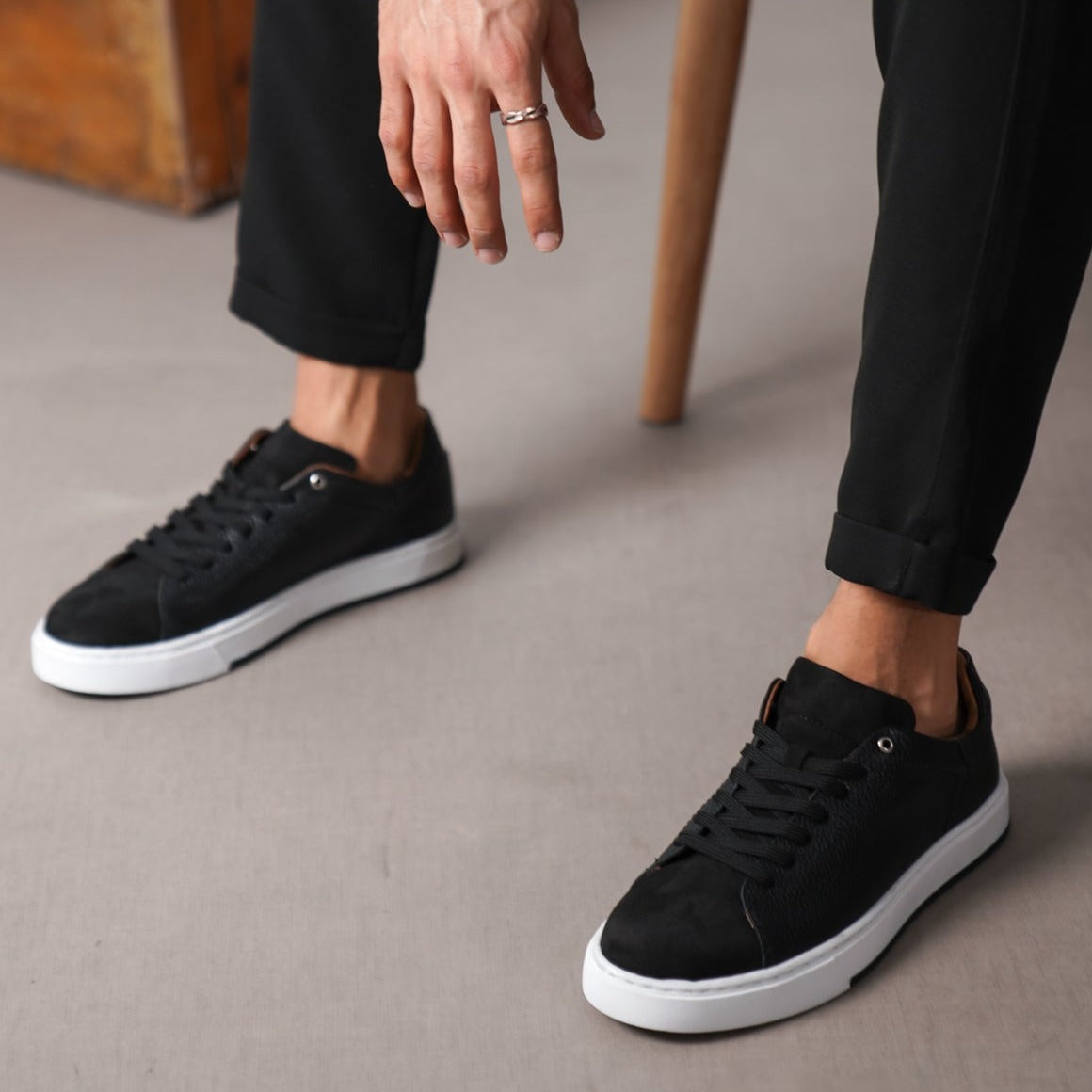 Sneaker Black Premium Calf/Nubuck
