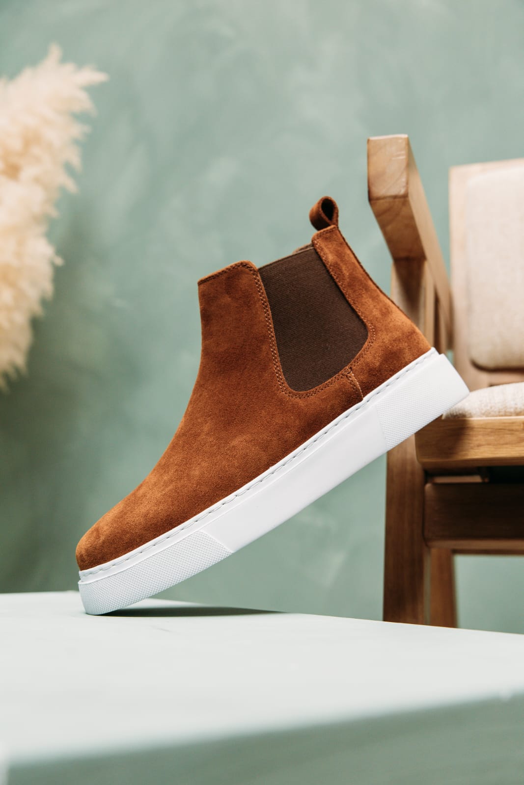 O&D New-Gen Chelsea Boots Tan Suede(Naturel Leather)