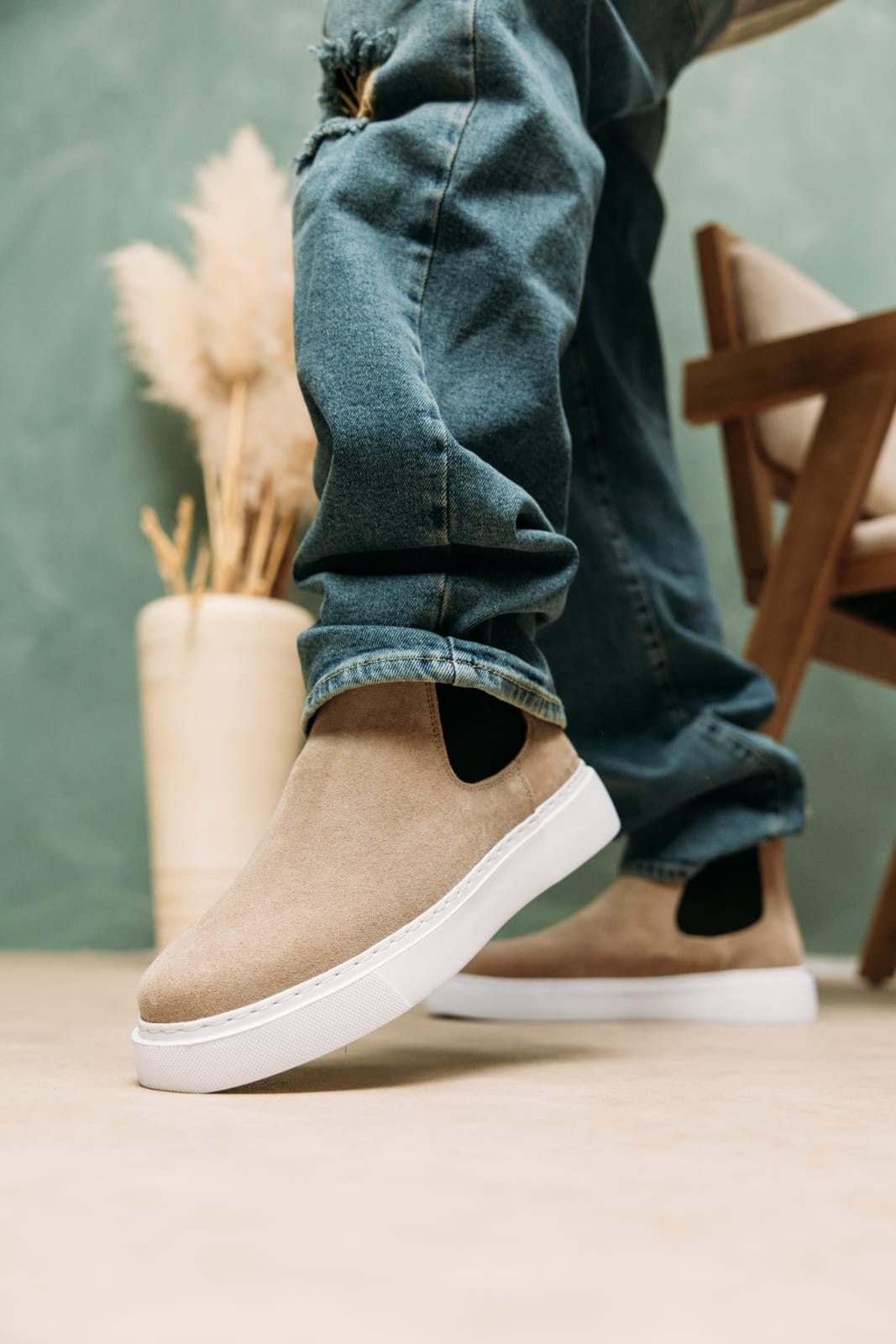 Chelsea Boots Sand Suede(Naturel Real Leather) New-Gen Oscar&Djayd's