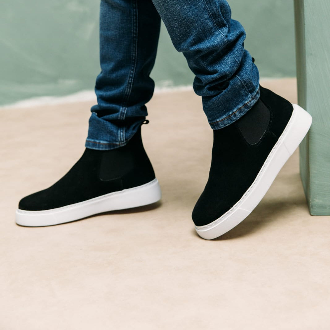 Chelsea Boots Black Suede(Naturel Real Leather) New-Gen Oscar&Djayd's
