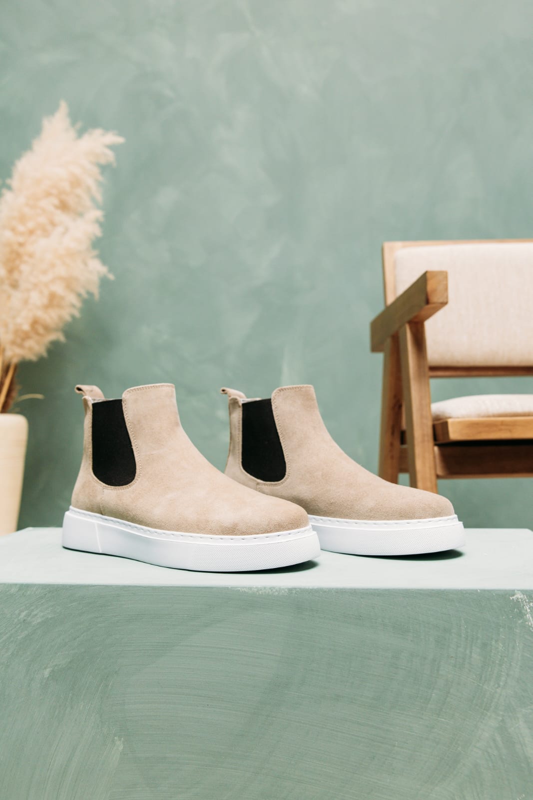 Chelsea Boots Sand Suede(Naturel Real Leather) New-Gen Oscar&Djayd's