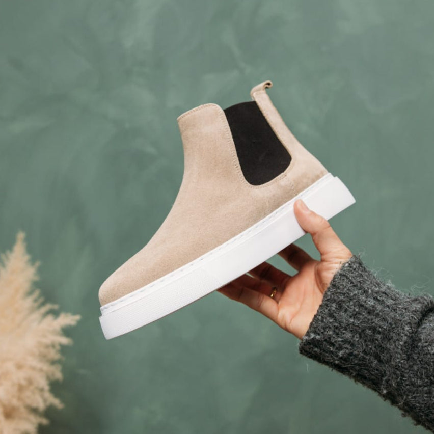 Chelsea Boots Sand Suede(Naturel Real Leather) New-Gen Oscar&Djayd's