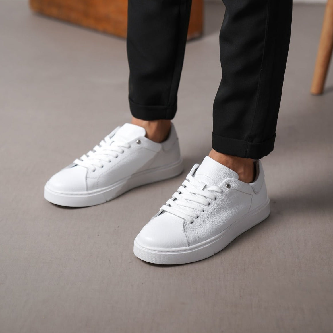 Sneaker White Premium Leather – oscar sneakers - Main Image