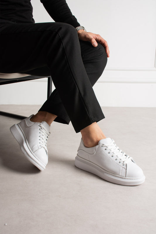 Chunky Sneaker Real Leather AllWhite