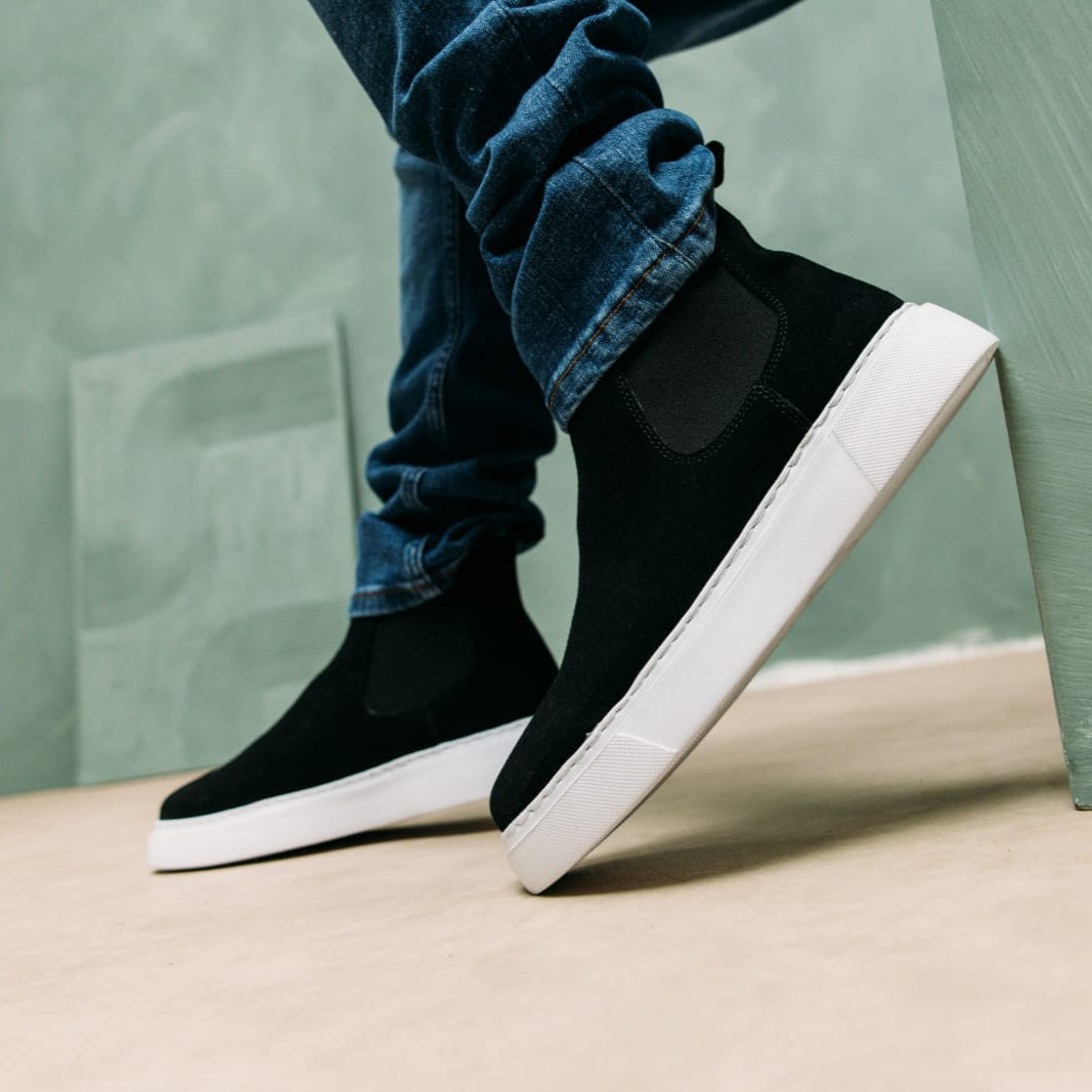 Chelsea Boots Black Suede(Naturel Real Leather) New-Gen Oscar&Djayd's