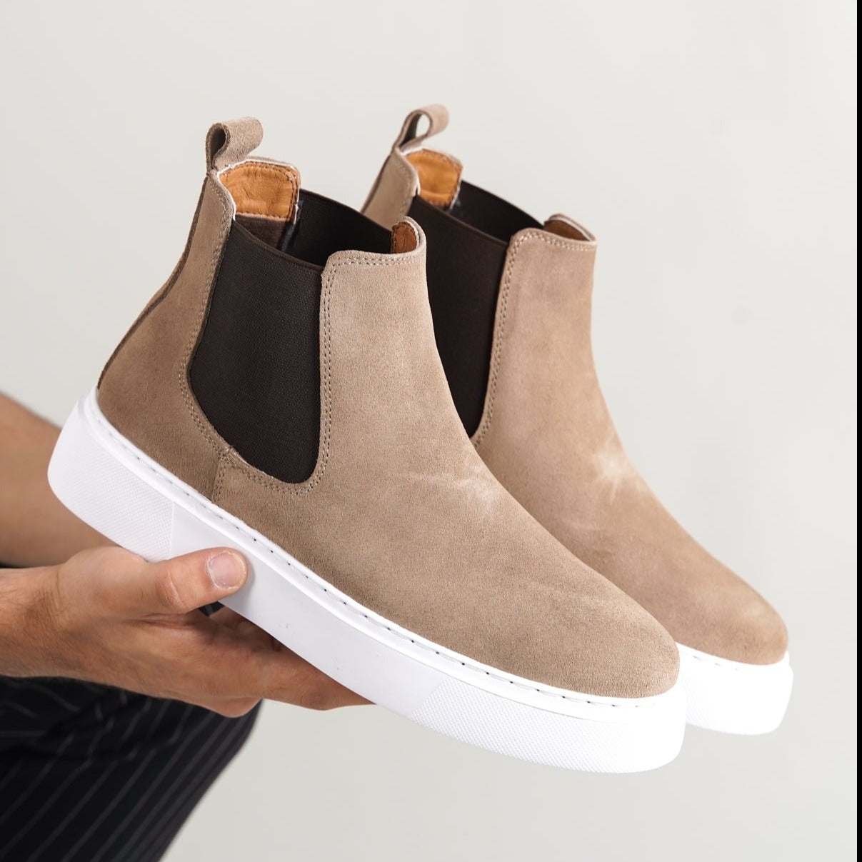 Chelsea Boots Sand Suede(Naturel Real Leather) New-Gen Oscar&Djayd's