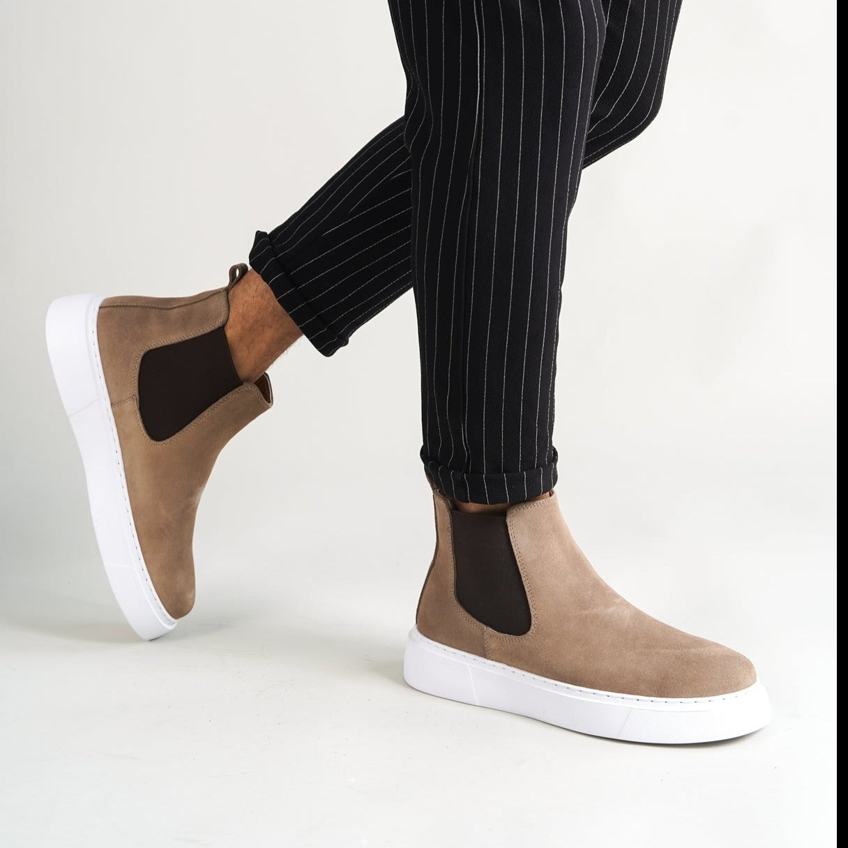 Chelsea Boots Sand Suede(Naturel Real Leather) New-Gen Oscar&Djayd's