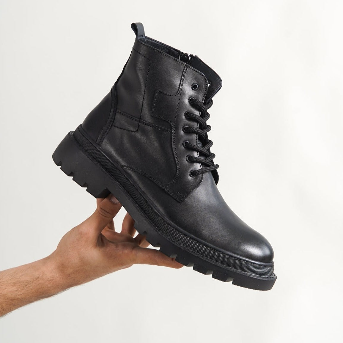Boots Black Stilo by Oscar&Djayds(Naturel Real leather)