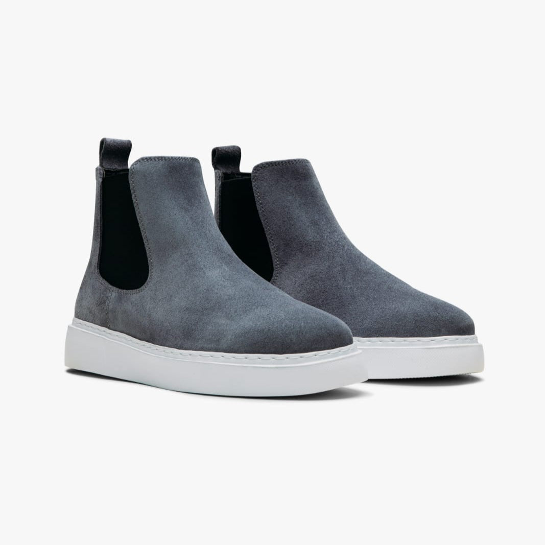 Chelsea Boots Dark Anthracite Suede(Naturel Real Leather) New-Gen Oscar&Djayd's
