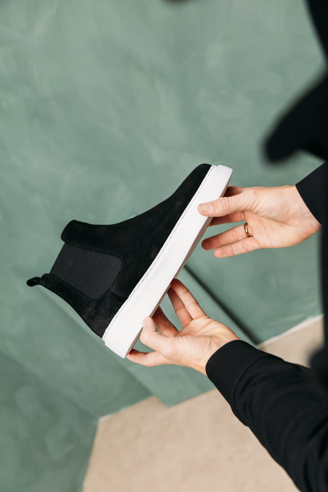 Chelsea Boots Black Suede(Naturel Real Leather) New-Gen Oscar&Djayd's