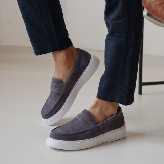 Loafer Cali Grey Suede Real Leather Oscar&Djayds