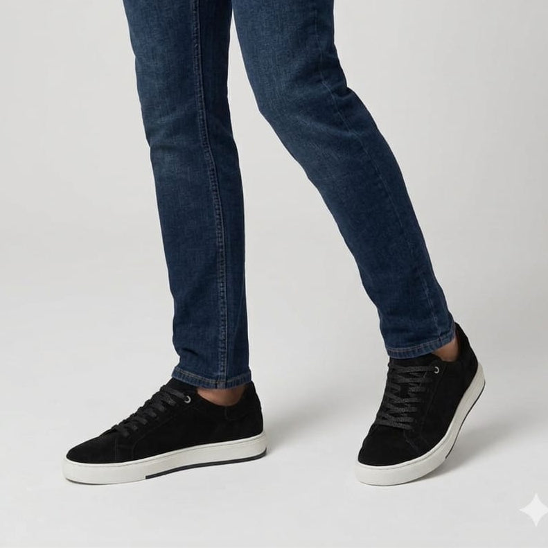 Premium Sneakers Black Suede