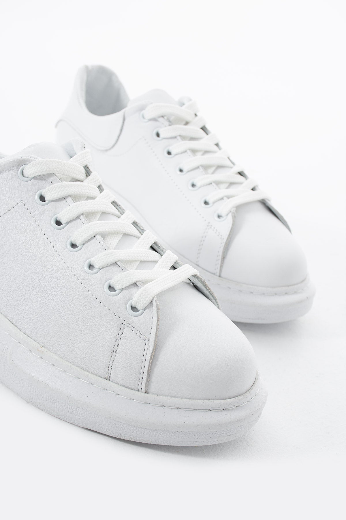 Chunky Sneaker Real Leather AllWhite