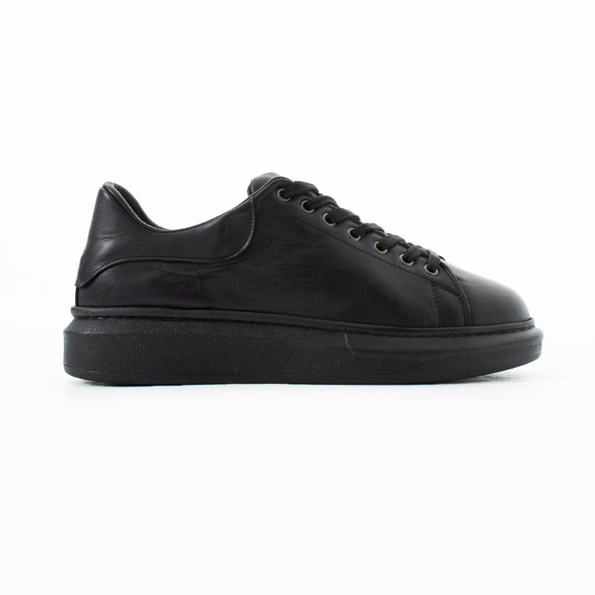 Chunky Sneaker Real Leather AllBlack