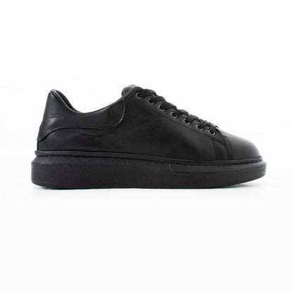 Chunky Sneaker Real Leather AllBlack