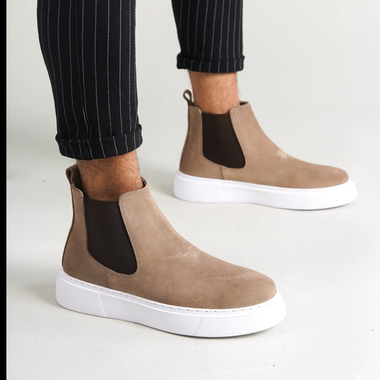 O&D New-Gen Chelsea Boots Sand Suede(Naturel Leather)