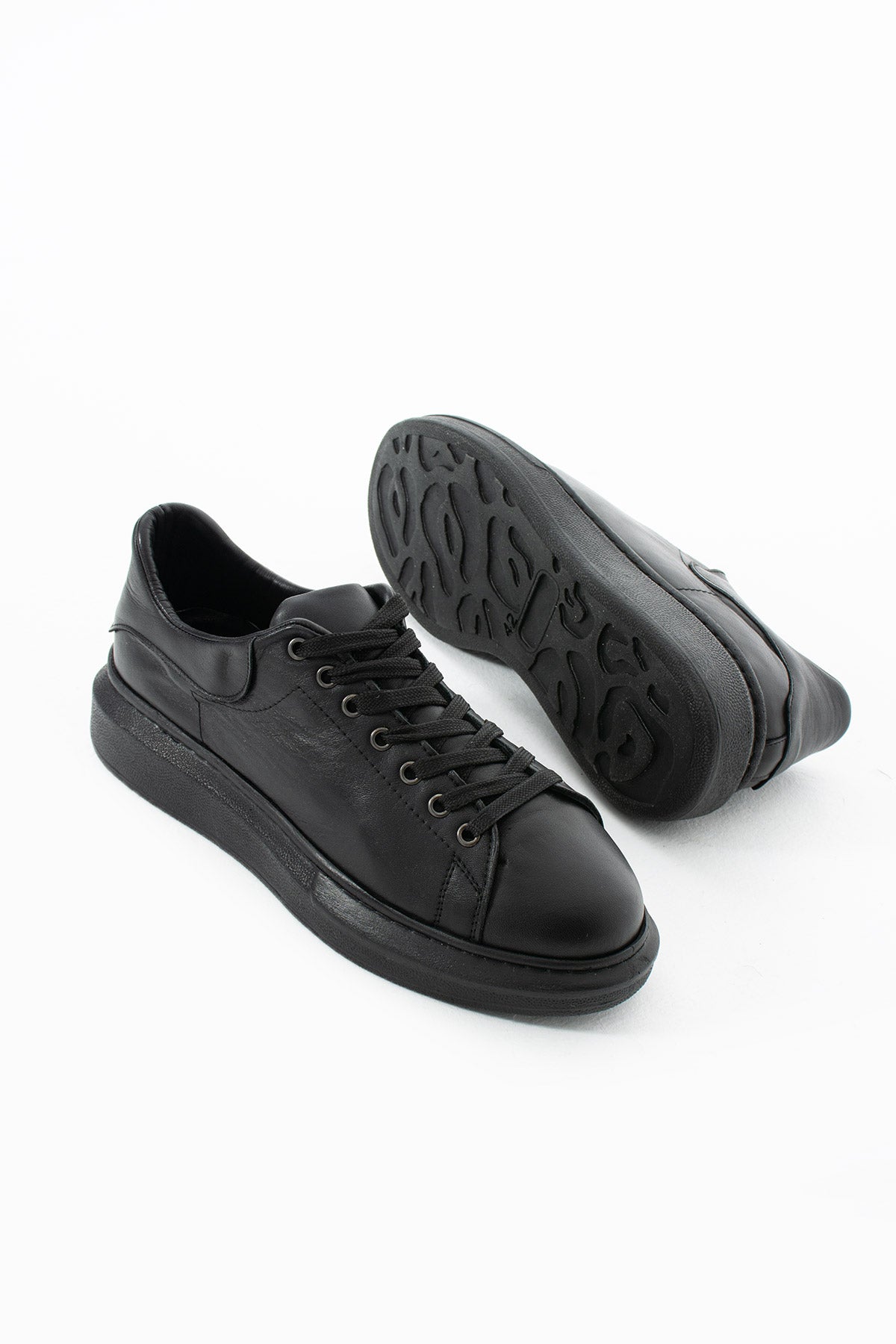 Chunky Sneaker Real Leather AllBlack