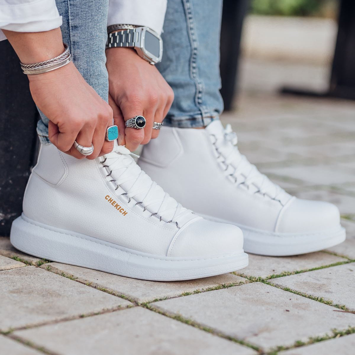 Chekich Men Boots White Roma Ch258